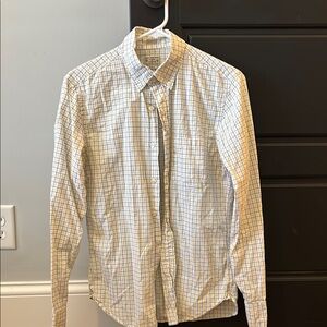J. Crew Blue and Yellow Casual Button Down Shirt